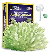 National Geographic Jumbo Crystal Growing Kit - Grow Your Own Giant Glow in The Dark Crystal in a...
