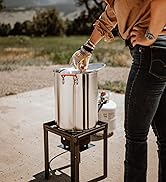 GasOne Turkey Fryer 30 QT Cooker Set and 10 QT Fish Fryer Craw Fish Boiler Steamer Complete Set,B...