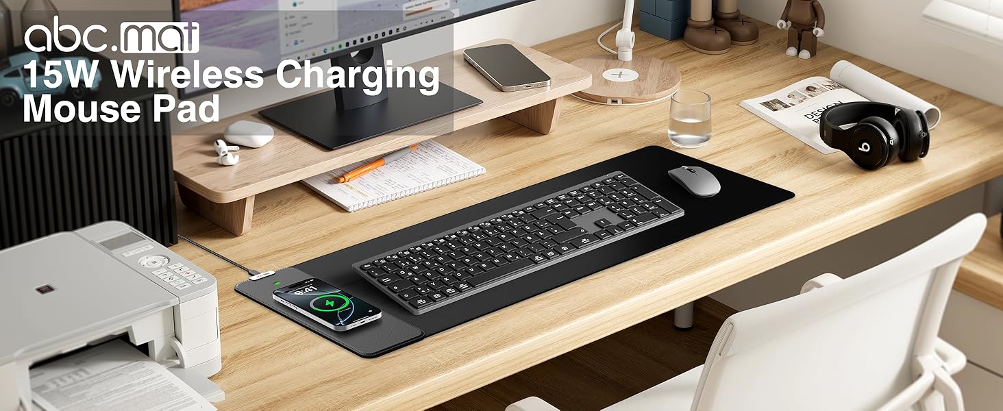 Magnetic Wireless Charging Mouse Pad