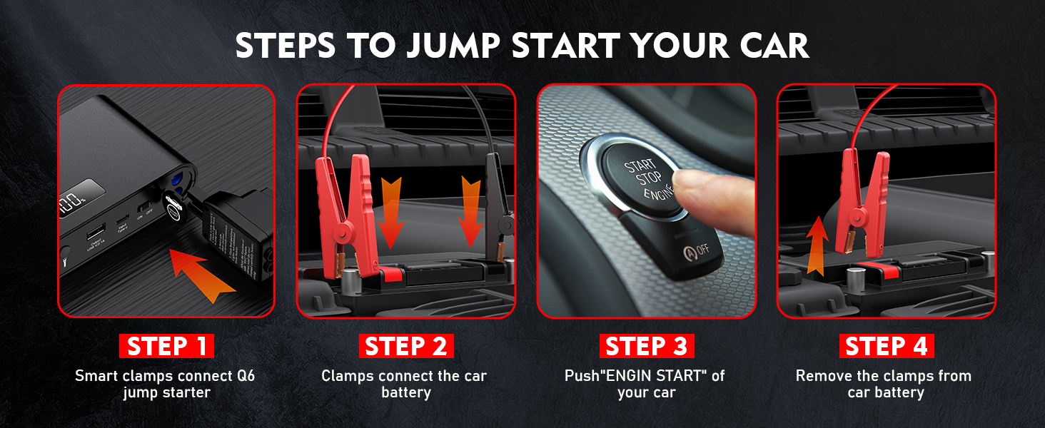 how to use bookoo jump starter