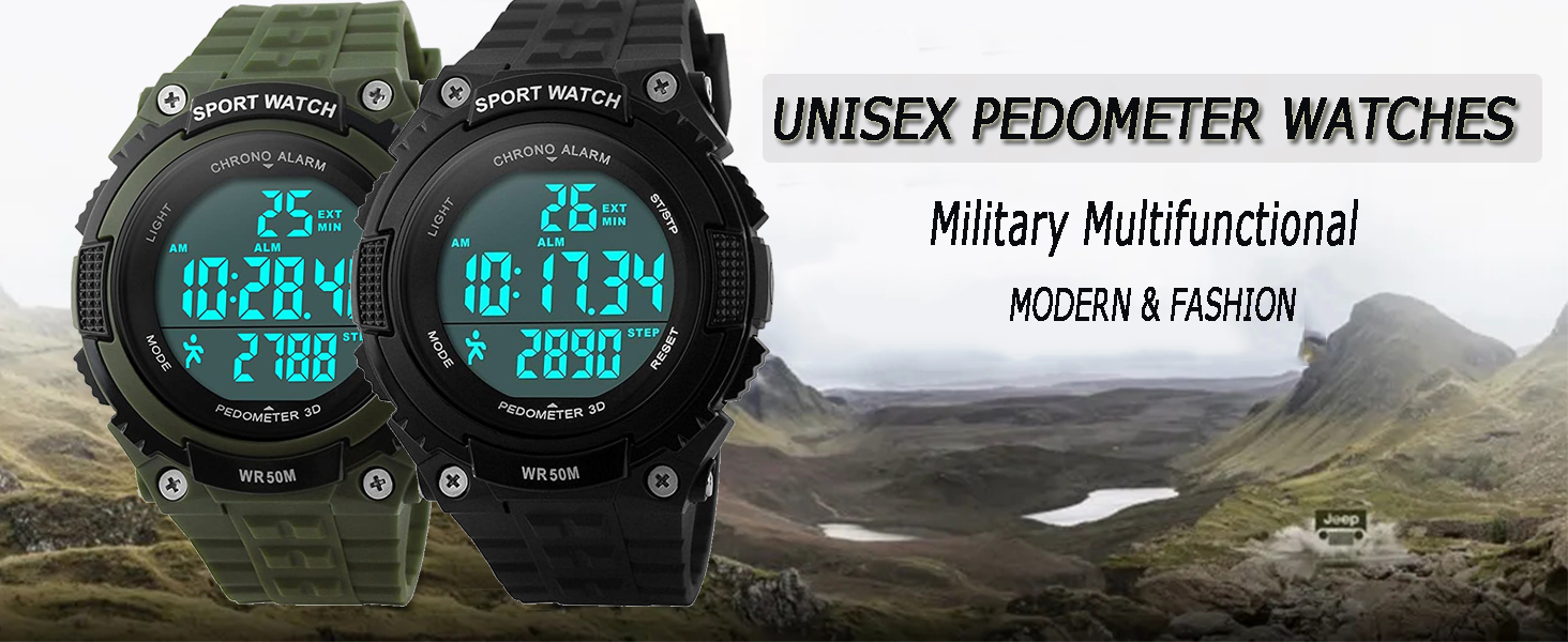  Unisex Pedometer Watches