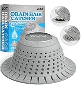 zaa Bathtub Drain Hair Catcher, Silicone Collapsible 1 Pack Drain Protector for Pop-Up and Regula...