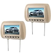 Car Headrest Video Players, 2pcs Universal 7 in HD Car Headrest Player LCD Video Player Control M...