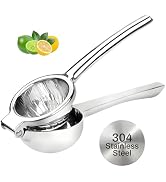 iStarcas Lemon Squeezer, Stainless Steel Large Manual Citrus Press Juicer | Heavy Duty Handheld L...