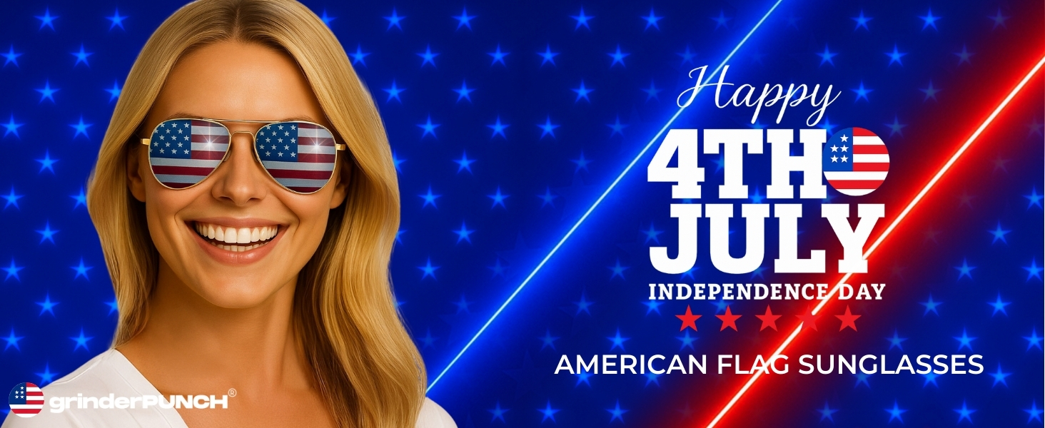  Bulk USA American Flag Aviator Sunglasses