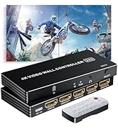 4K HDMI Video Wall Controller 2x2, LUKFOCAB TV Wall Processor with 8 Splicing Modes, 180° Rotate,...