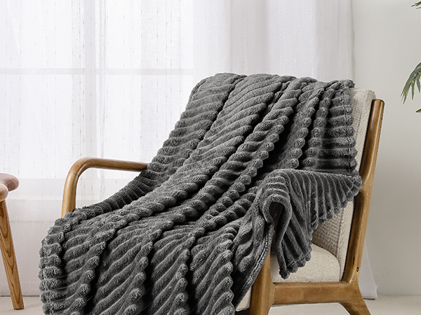 flannel throw grey