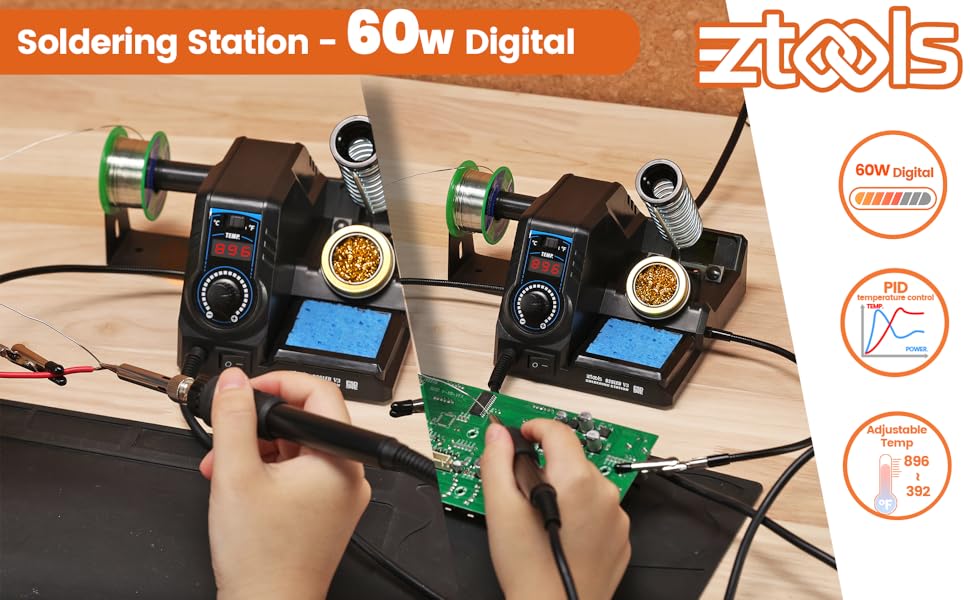 EZTOOLS 926LED V3 is a 60W digital display, used for soldering wires and circuit boards