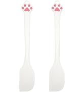 Silicone spatula, cat paw shape, cat baking tool, batter mixing and spreading knife, kitchen tool...