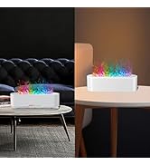 2025 Upgraded Flame Fire Diffuser Humidifier, 7 Colors Changing Oil Diffuser, Ultra-Quiet Aroma E...