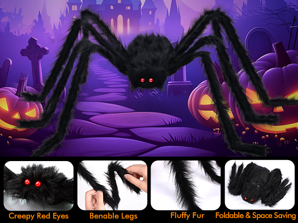 vivid spider decorations