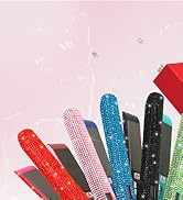 DORISILK 480°F High Temp Hair Straightener and Curler, Titanium Flat Iron Rhinestone Straightenin...