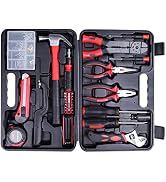 Cartman 160 Piece General Household Hand Tool Set Kit with Plastic Toolbox Electricians Tools