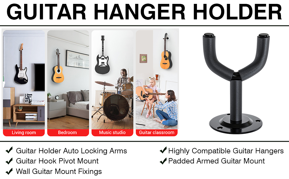 guitar wall mount, ukulele wall mount, guitar hangers, guitar mount, guitar hangers for the wall