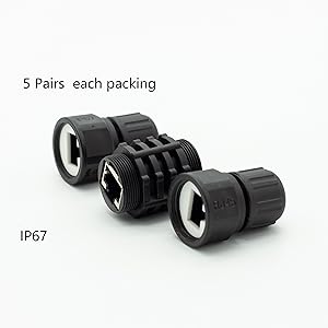 female rj45 pass through connectors waterproof ethernet connector