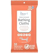 The Pharma-C Company Water-Activated Bathing Cloths [10 cloths] – Rinse-Free XL Body Wipes for Ad...