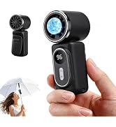 Sovrelon Portable Clip-On Mini Fan with Ice Cooler, Personal Handheld Turbo Mini Fan 3000mAh Rech...