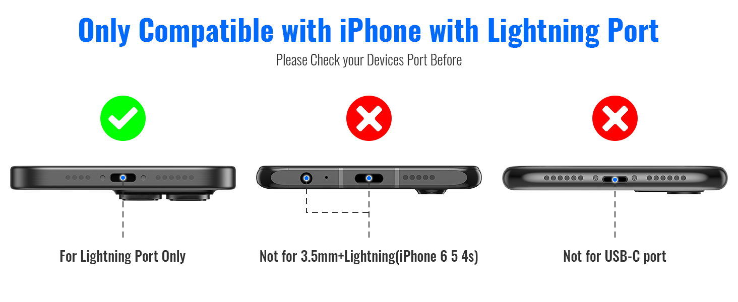 Compatible with iphone with lightning port