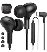 APETOO USB C Headphones Magnetic Wired Earbuds Noise Canceling Right Angle Type C in-Ear Earphone...