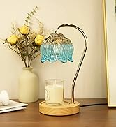 SupBri Candle Warmer Lamp, Flower Candle Warmer Light with Timer &amp; 4Bulbs, Dimmable Electric Wax ...
