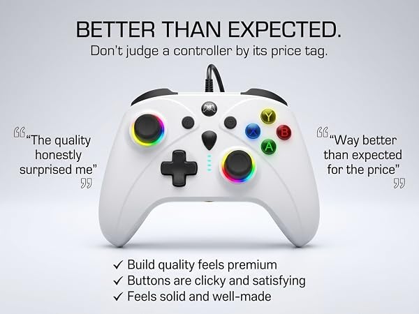 BETTER THAN EXPECTED. Don't judge a controller by its price tag.