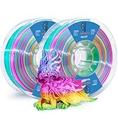 Goto Guard Silk Rainbow PLA Filament 2kg, Silk PLA Multicolor Filament Bandle, Color Changing wit...