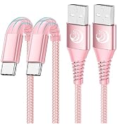 Yosou USB C Cable 10ft 2Pack, 3.1A Type C Charger Fast Charging Cable,Braided Extra Long USB A to...