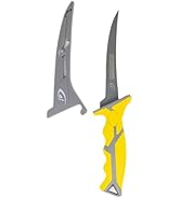 danco 6" Flex Fillet Knife Yellow Karl Fishing Knives, Premium Swedish Steel Blade, Non-Stick Tef...