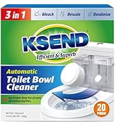 Ksend Toilet Bowl Cleaner Tablets 20 PCS - Automatic Toilet Bowl Cleaners with Bleach, Slow-Relea...