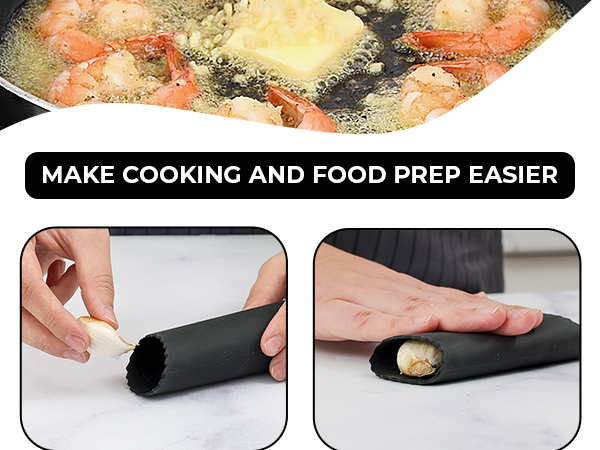 Ergonomic stainless steel garlic mincer rocker with easy rocking motion.