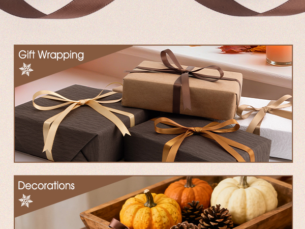 christmas ribbon brown