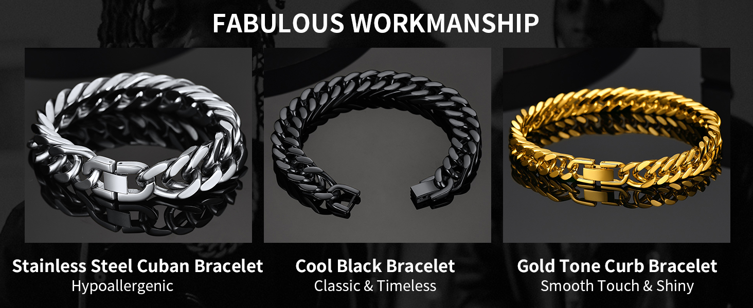 Sturdy Cuban Chain Bracelet