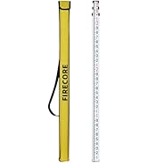 Firecore 9-Foot Aluminum Grade Rod – 10ths, Dual Sided 3-Section Telescopic Leveling Rod