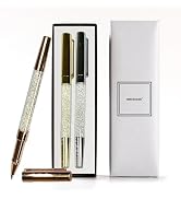 Performore Box of 3 Fine Crystal Motif Pens - Gala Crystal Pen Set - Tri Color Jeweled Pen - Crys...