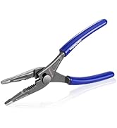 WORKPRO 8'' Long Nose Slip Joint Pliers, CR-V Needle Nose Pliers with Comfortable Grip Handles, 3...