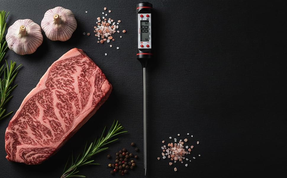 Black Meat Thermometer,