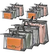 Peohud 12 Pack Dust Bags for Handbags, Clear Handbag Storage Organizer for Closet, Purse Protecto...