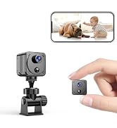 VIDCASTIVE Security Camera 4K Mini Wireless WiFi Indoor Cameras, AI Human Detection, Auto Night V...