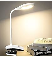Deeplite LED Desk Lamp Clip on Lamp Battery Powered Clip on Light Book Light for Bed, Eye-Caring ...