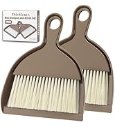 THINKLEARN 2PCS Small Broom and Dustpan Set, Mini Dust Pan and Brush, Hand Whisk for Pets, Kids, ...
