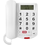 Big Button Phone for Seniors, Landline Phones with Caller Id for Home, Large Number Telephone for...