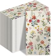 100 Flower Napkins Watercolor Floral Vintage Wild Flower Disposable Hand Towels Decorative Paper ...