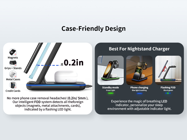 Wireless Charger for Samsung&amp;amp;Android: JoyGeek 3 in 1 Charging Station for Galaxy Watch