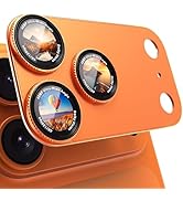 CACOE Metal Camera Lens Protector for iPhone 17 Pro Max, 9H Tempered Glass with Aluminum Frame, H...