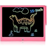 LCD Writing Tablet for Kids, 15 Inch Electronic Erasable Drawing Tablet, Toddler Learning Educati...