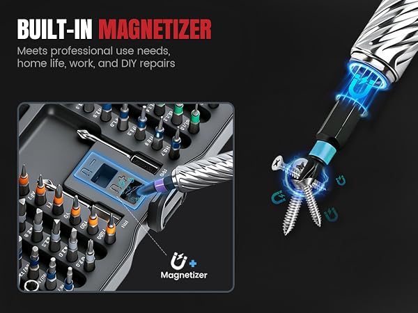 Ratchet Screwdriver Set, magnetic Screwdriver sets, S2 Steel Bits, DIY Combination Flexible Shaft