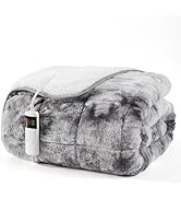Homemate Heated Weighted Blanket - 50"x60" 10lbs Electric Blanket Fast Heating Heavy Throw Blanke...