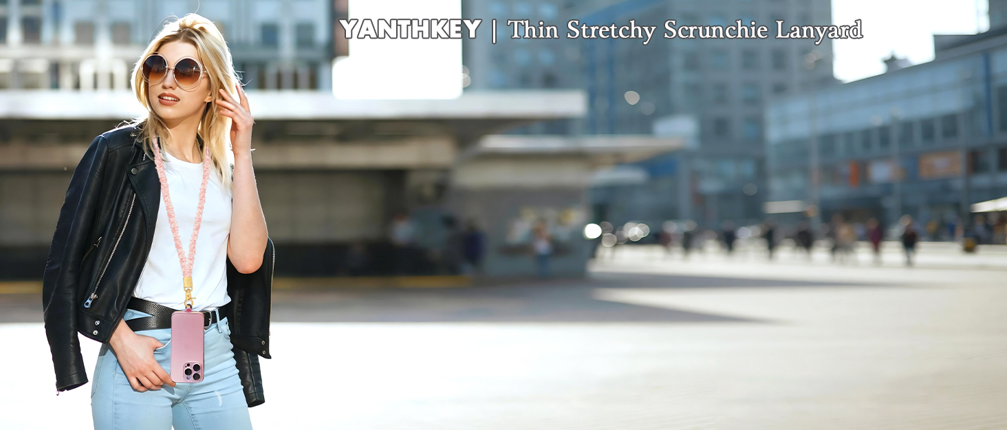 Thin Stretchy Scrunchie Lanyard