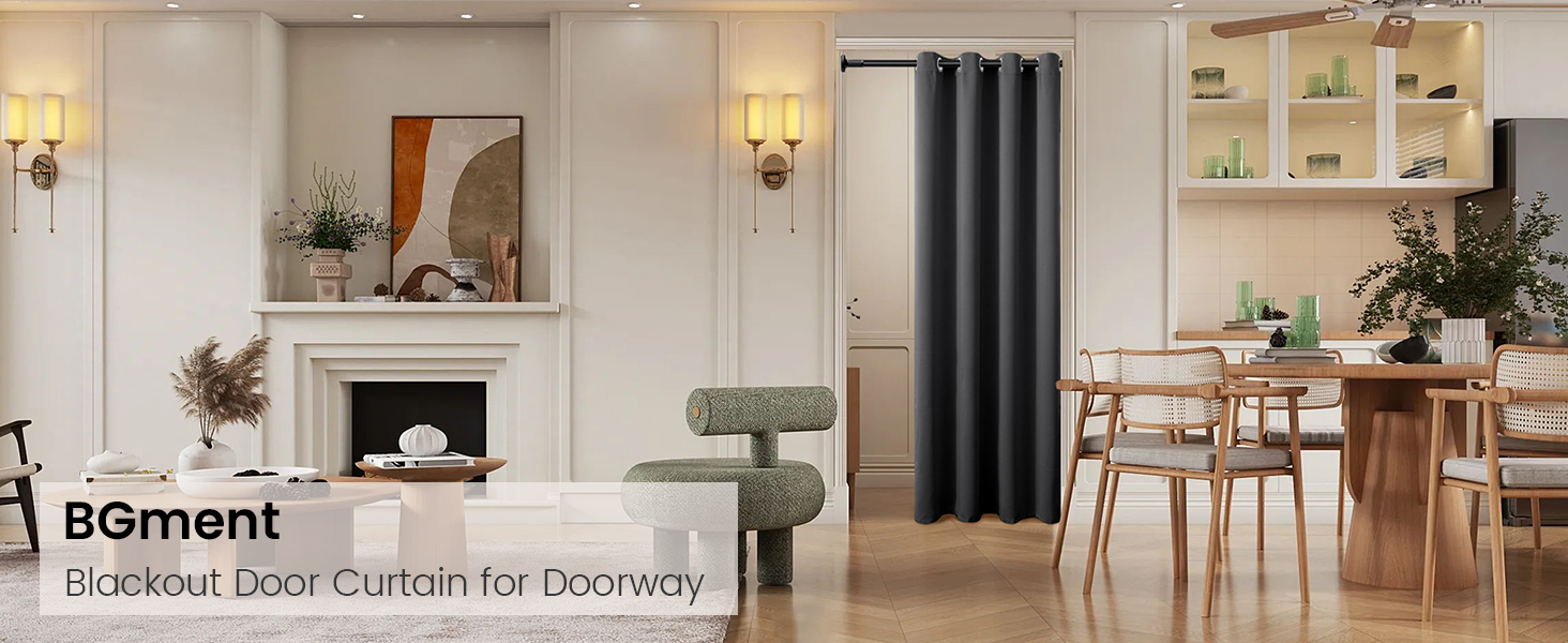 Blackout Door Curtain for Doorway