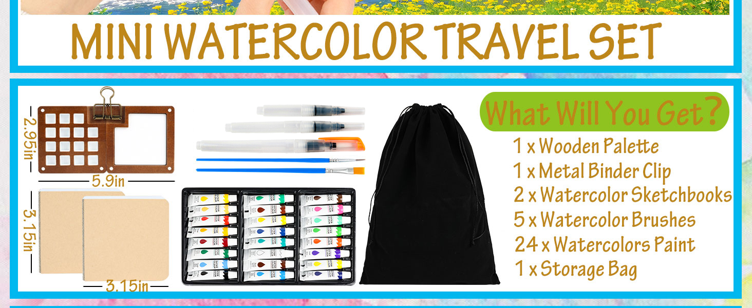 mini travel watercolor set